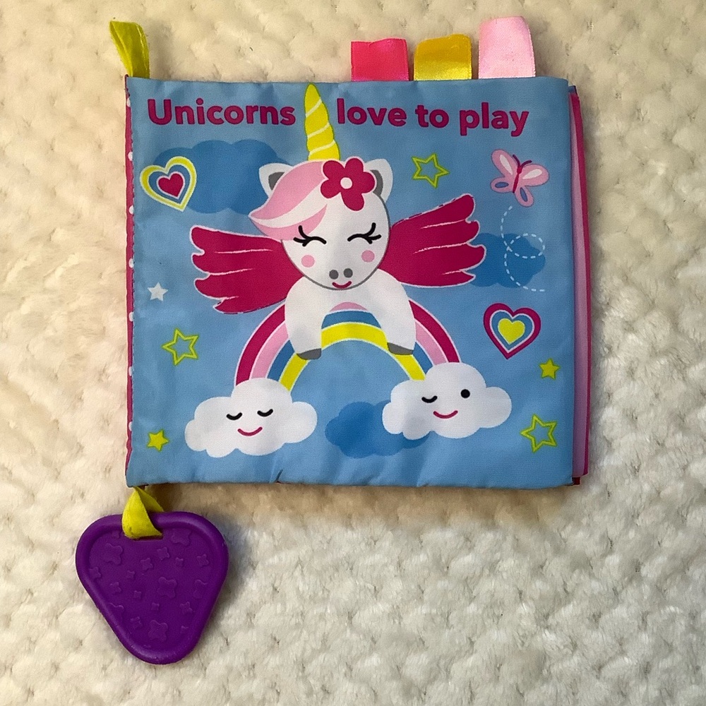 Playtex Baby Unicorns Love to Play Soft Cloth Book 🦄✨